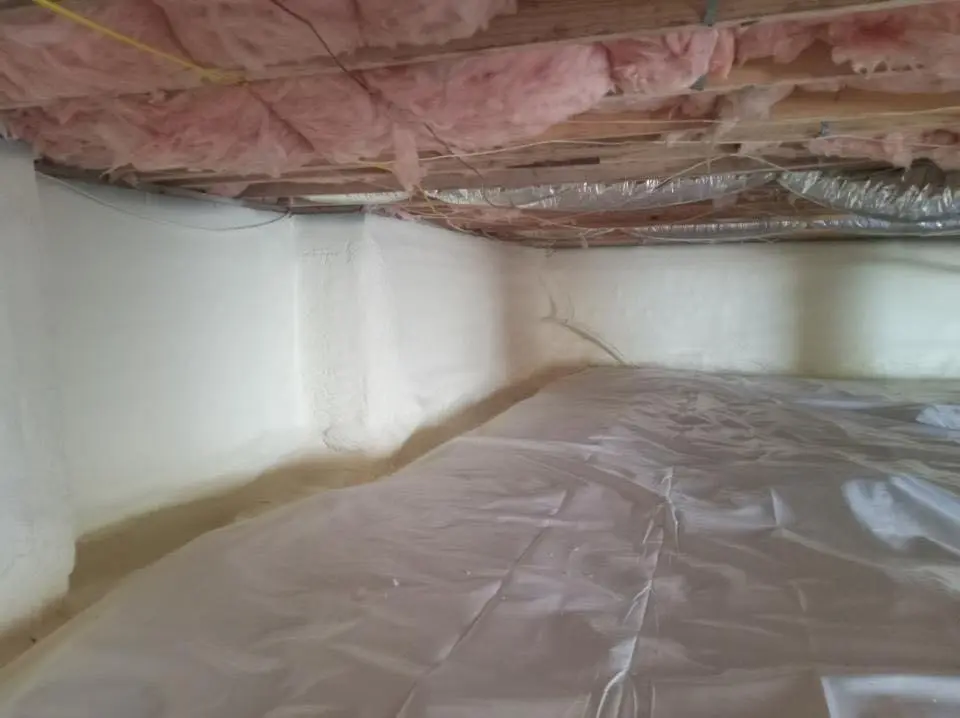 Crawl space encapsulation with closed-cell spray foam for Roof Leak Repair in Corte Madera